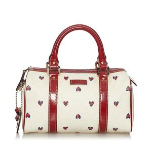 Gucci GG Supreme Hearts Medium Joy Boston Bag